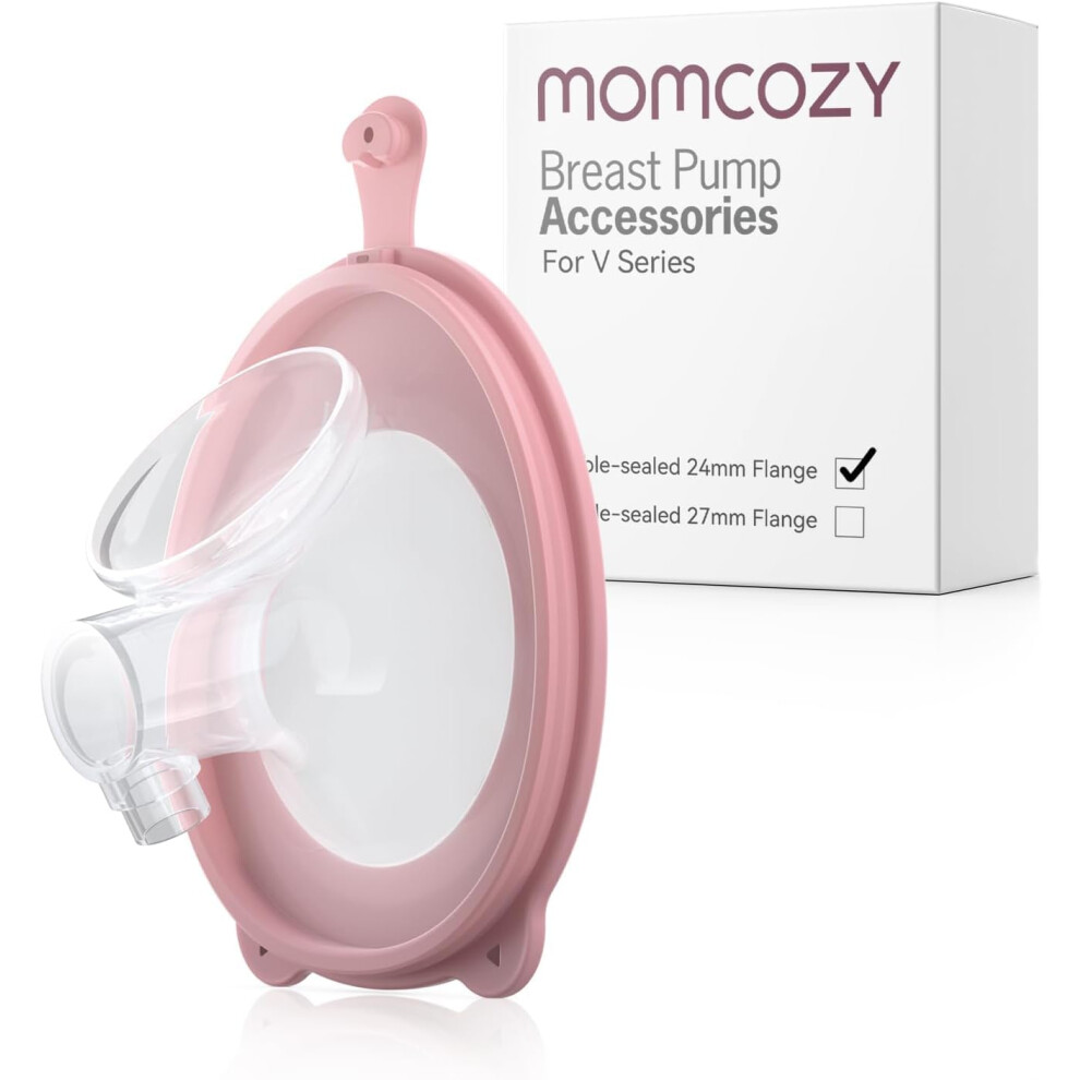 Original V1 Pro/V2 Pro Breast Pump Replacement Accessories,Double-Sealed Flange 24Mm Only For V1 Pro/V2 Pro,1Pc Momcozy