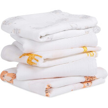 aden + anais essentials 100% Cotton Muslin Musy Squares, Multi-use Baby Cloths for Girls & Boys, 60x60cm, Ideal Newborn & Infant Nursing Set, Perfect