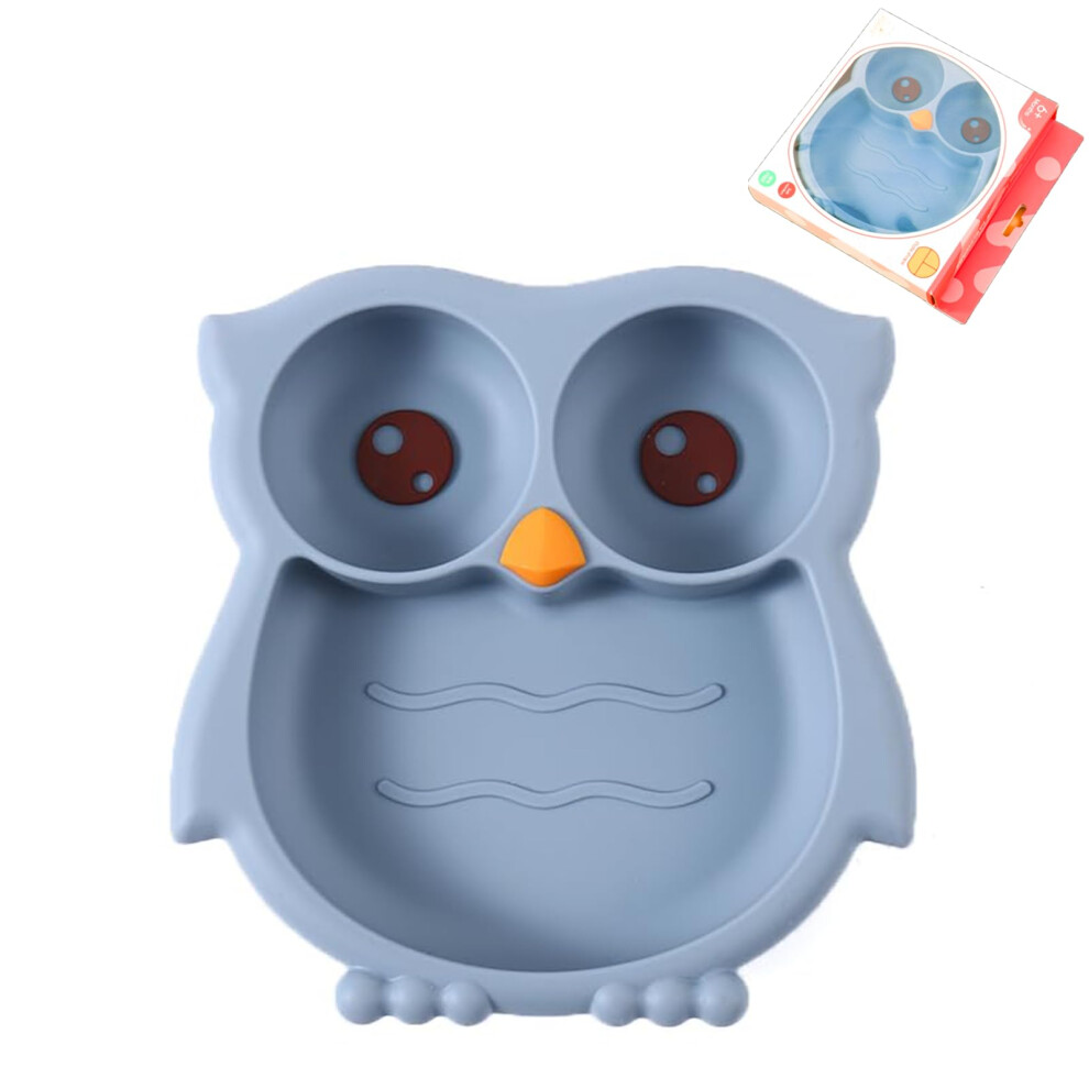 Pandaear Silicone Baby Plate With Suction, Divided Weaning Plate, Unbreakable Suction Plate For Toddler Kids Childrens, Non-Slip, Non-Toxic, Bpa Free,