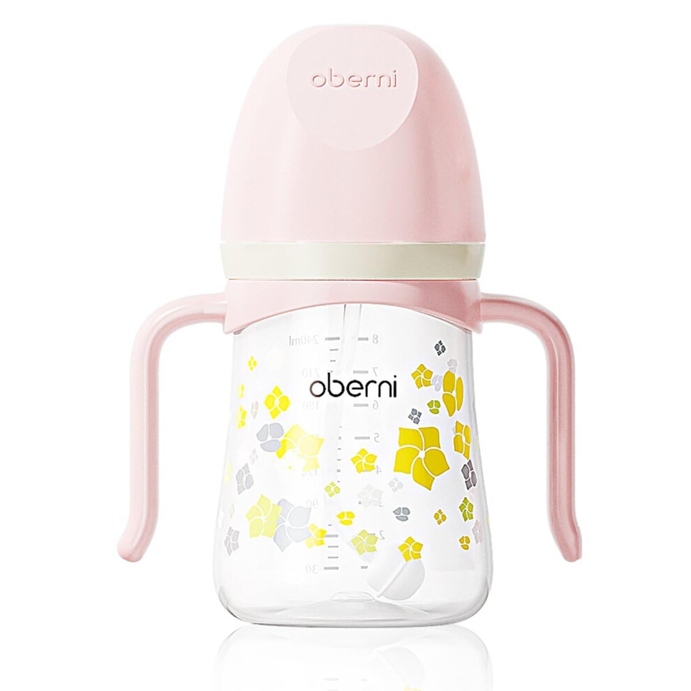 Toddler Sippy Cup, Weighted Straw Baby Drinking Water Bottle With Valved Spout For 6+ Months, 300Ml/Pink/1Pack Pink Oberni