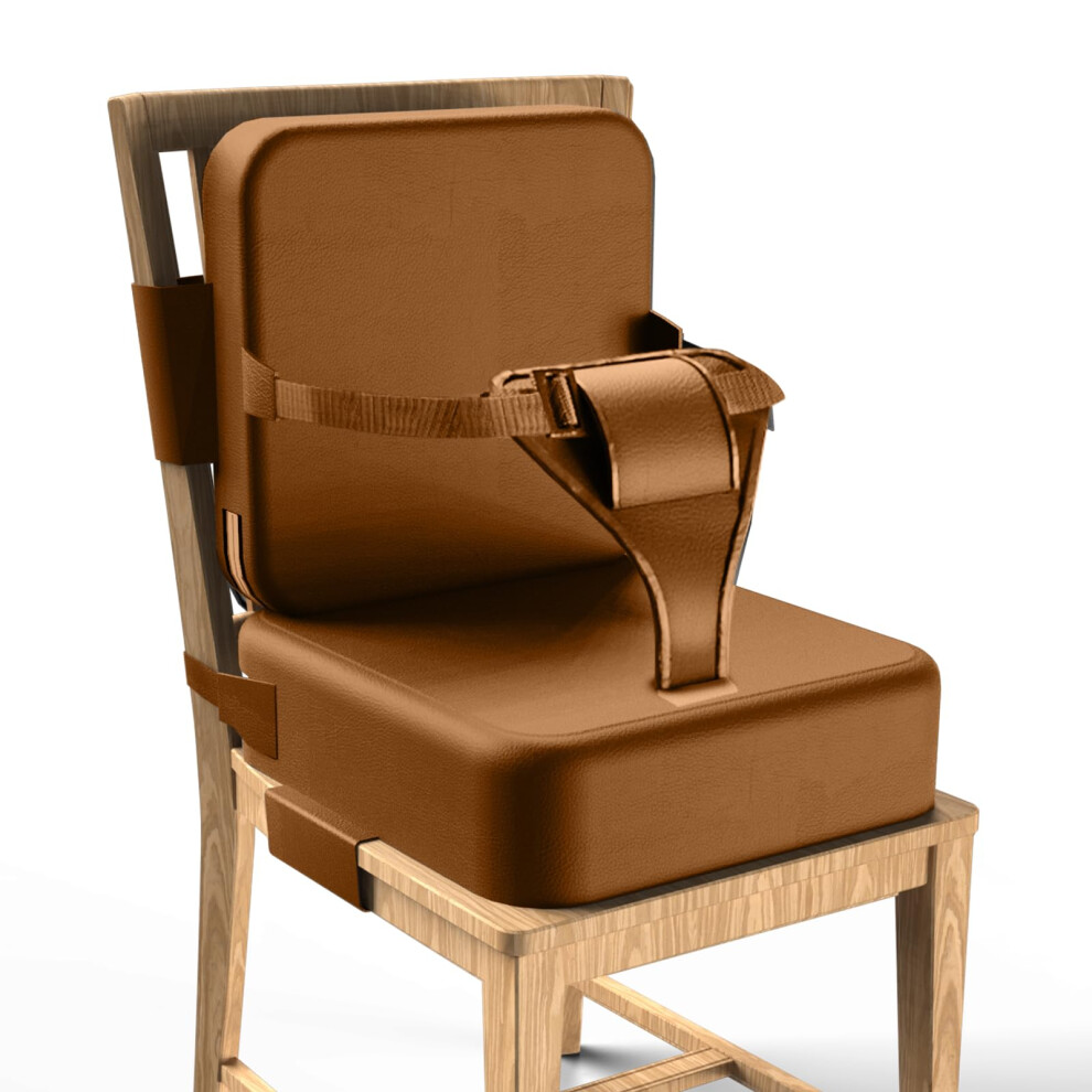 Toddler Booster Seat For Dining Chair 2Pcs,Portable Booster Seat Dining Chair With Extended Straps& Safety Buckles, Suitable For Kids Aged 3-12 In Fuguib
