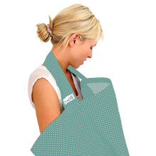 BebeChic.UK - Oeko-Tex Certified 100% Cotton - Breastfeeding Covers - Boned Nursing Tops - Wild Thyme/White dot