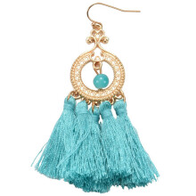 Orecchino Lungo Frangia Vintage Nappa Per Le Donne Festa Di Nozze Orecchini Gioielli Boemo Blu