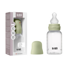 BIBS Baby Bottle 150 ml Silicone Nipple - Anti-Colic, BPA-Free, Round Nipple, Slow Flow, Lightweight & Easy to Clean, Suitable for Newborns 0+ Years -