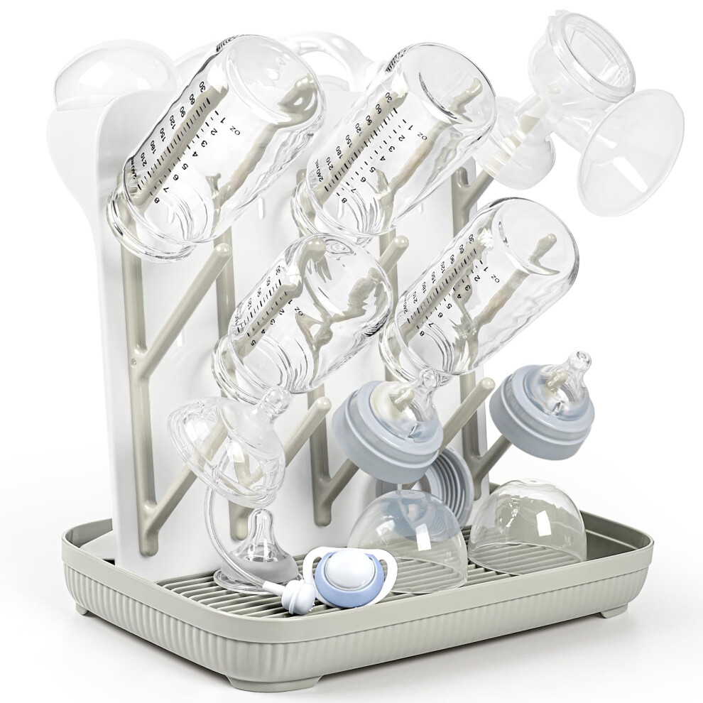 Baby Bottle Drying Rack: Large Vertical Bottle Dryer Rack Holder - Space Saving Standing Drying Rack For Baby Bottles And Pump Part Cleaning Termichy