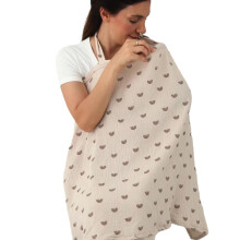 Aisawate Breastfeeding Cover, Muslin Soft Cotton Nursing Cover, Breast Feeding Coverall with Adjustable Strap, Nursing Cover Breastfeeding Lightweight