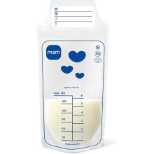 MAM Milk Storage Bags | Pack of 100 | Leak-Proof and Pre-Sterilised Breast Milk Storage Solution | Space Saving Design | Easy to Pour and Store | Baby