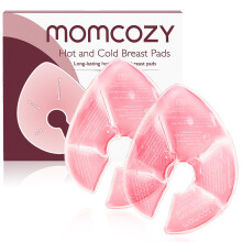 Momcozy Larger Breast Therapy Packs, Hot and Cold Breast Pads with 2 Soft Covers, Breastfeeding Essentials?2 Pack?Pink