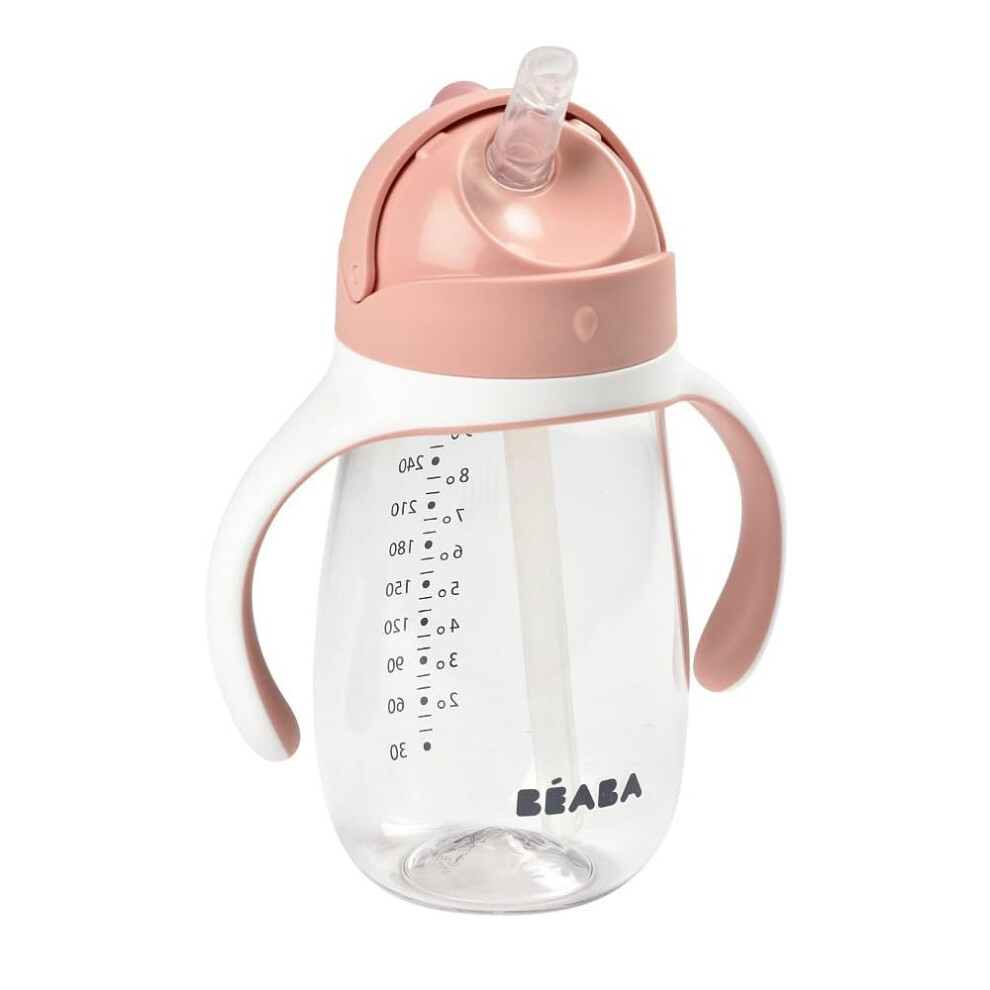 B?Aba - 2 In 1 Sippy Cup - Toddler Cup - Children???S Beaker With Straw - 100% Waterproof - Easy To Open - Removable Handles - Tritan And Silicone - Bã©Aba