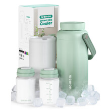 WEMOH Breast Milk Cooler Bottle-24H Double-Layer Cooling, TSA Approved, 2 Leakproof Bottles & Ice Packs, (Non-Toxic BPA) for Travel, Work, Night