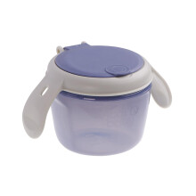 Vital Baby Nourish Toddler Snack Pot 6m+, Deep Purple, On-The-Go Snacking, Dual-Lids, Soft Silicone Slatted Lid, Easy-Grip Handles, EarthSmart