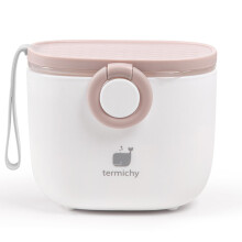 Milk Powder Scoop Baby Milk Powder Dispenser, 250 g Airtight Portable Milk Powder Container for Travel, with Scraper and Spoon (Pink and White, 1