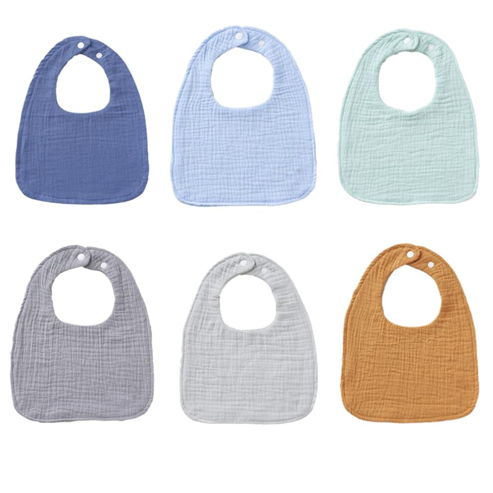 Oaygat 6 Pcs Baby Bandana Dribble Bibs Drool Bibs Adjustable Super Absorbent Drool Bibs Soft And Absorbent With Adjustable Snaps For 0-36 Months