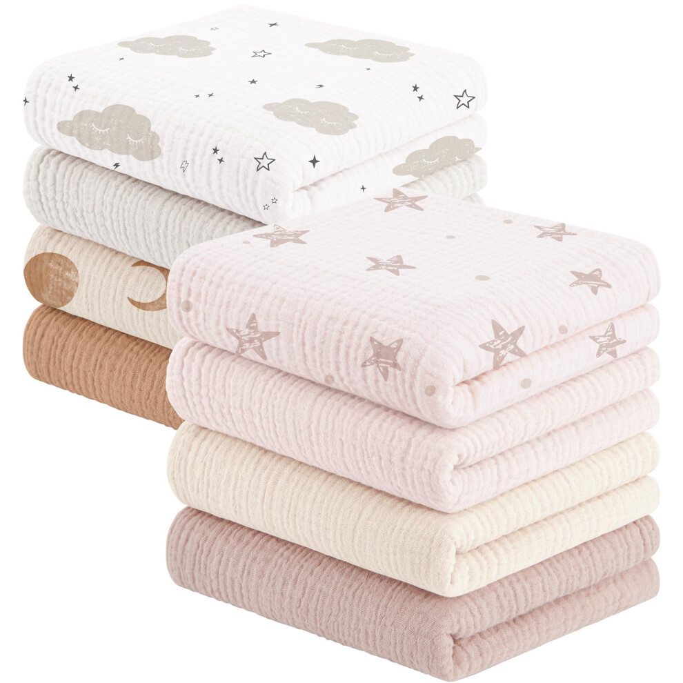 Muslin Cloths For Baby, 100% Cotton Baby Muslin Squares Cloths For Newborn Boy And Girl, Soft, Breathable And Extremely Absorbent Baby Susurration