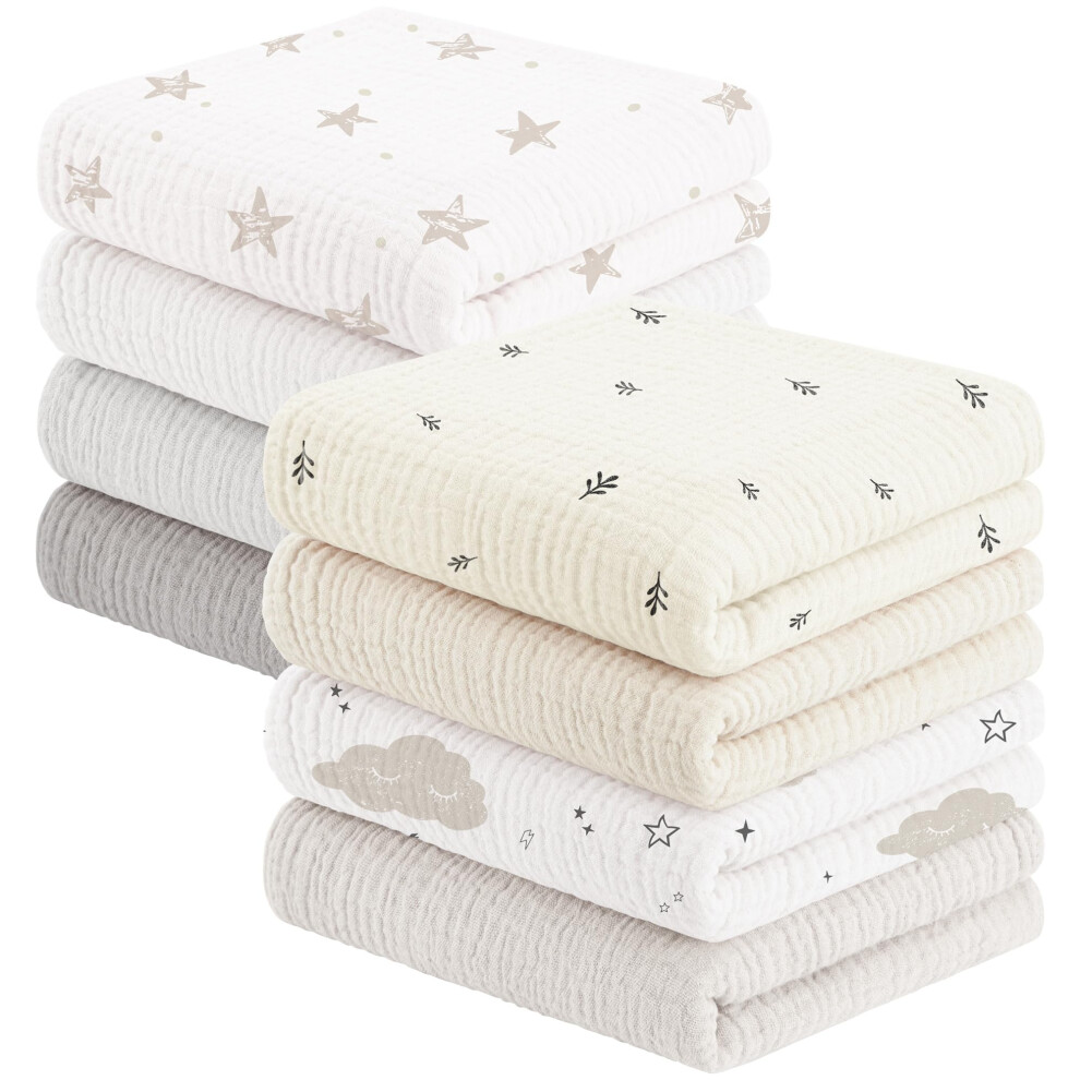 Muslin Cloths For Baby, 100% Cotton Baby Muslin Squares Cloths For Newborn Boy And Girl, Soft, Breathable And Extremely Absorbent Baby Susurration