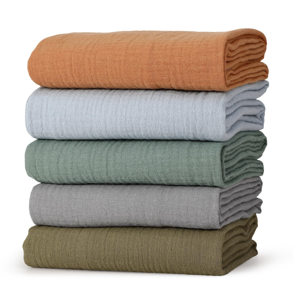 6 Pack Large Muslin Cloths 60X60cm Baby Muslins Squares Natural Cotton Face Washcloths Baby Essentials For Newborn Wiping Feeding Gsrenyu