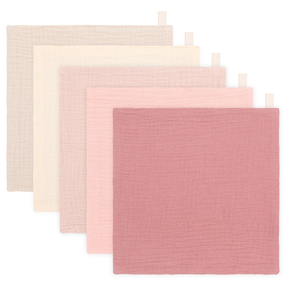 5 Pack Muslin Cloths For Baby, 100% Cotton Baby Muslin Squares Natural Burp Cloths For Newborn Shower Gifts Wiping Feeding Gsrenyu