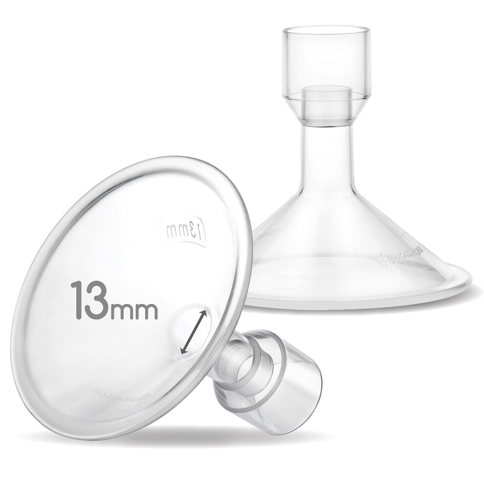Myfit 13Mm Shields Compatible With Medela Breast Pump- Personalfit, Freestyle, Harmony, Maxi Connector; Connect To Widemouth/Narrow Connector, Maymom