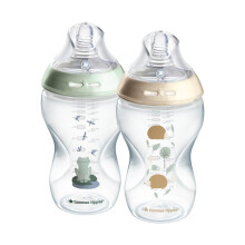 Tommee Tippee Natural Start Anti-Colic Baby Bottle, 340ml, Medium Flow, Breast-Like Teat for a Natural Latch, Anti-Colic Valve, Self-Sterilising,