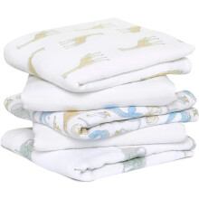 aden + anais essentials 100% Cotton Muslin Musy Squares, Multi-use Baby Cloths for Girls & Boys, 60x60cm, Ideal Newborn & Infant Nursing Set, Perfect