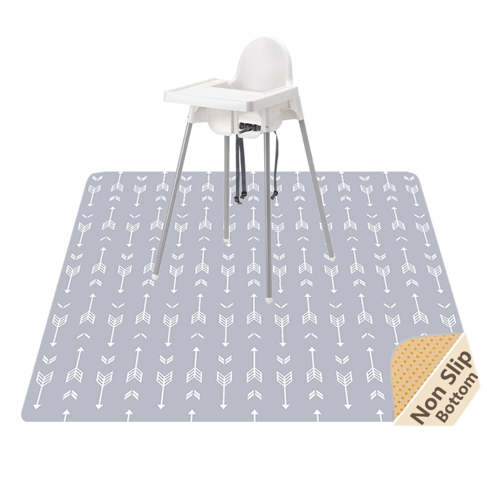 Baby Splat Mat For Under High Chair/Arts/Crafts, Washable Spill Mat Waterproof Anti-Slip Floor Splash Floor Cover (Arrow, 130X130cm) Womumon