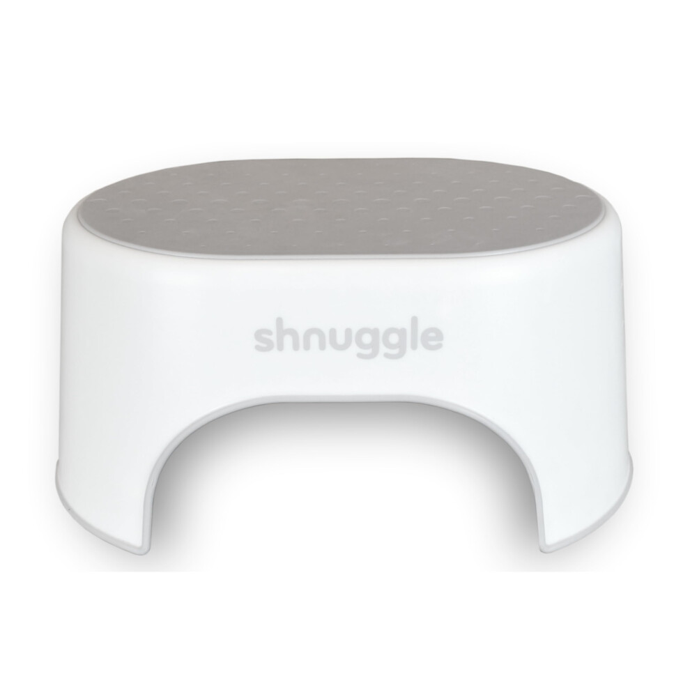 Shnuggle Sturdy Step Stool | Helps Toddlers In The Bathroom | Non-Slip Toilet Step In White And Grey For Kids | Multiuse Step For Toddler Potty White,Grey