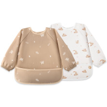 Susurration Baby Bibs with Sleeves, Long Sleeves Waterproof Baby Dribble Bandana Bibs With Adjustable Snaps for Unisex Baby Girls & Boys (Pinecone)