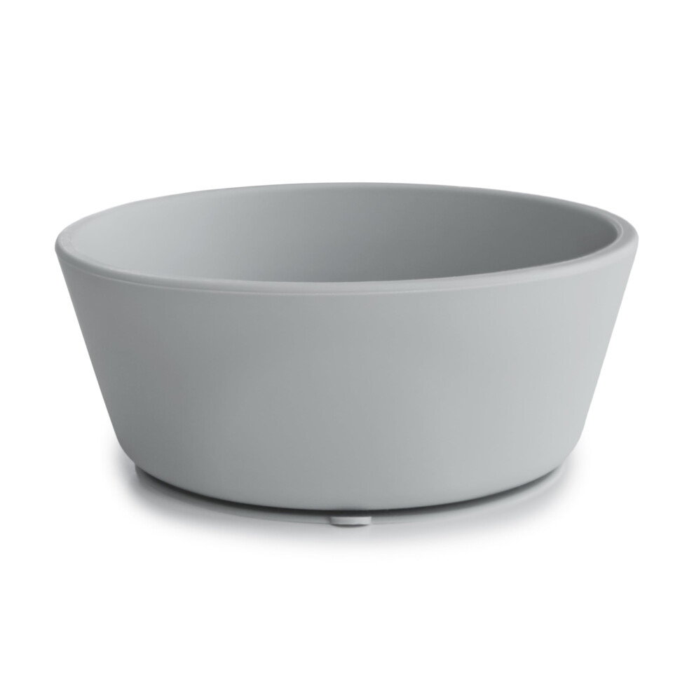 Silicone Suction Bowl, Non-Slip Suction Bowl For Babies & Toddlers, Material: Food Grade Silicone, Dishwasher & Microwave Safe (Stone) Mushie