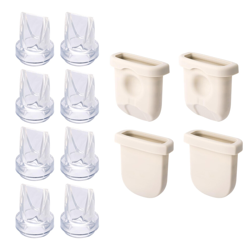 Fukaisu 6Pcs Breast Pump Parts For Eufy, Silicone Diaphragms & Duckbill Valves Wearable Breast Pump Replacement Accessories Compatible With Eufy S1