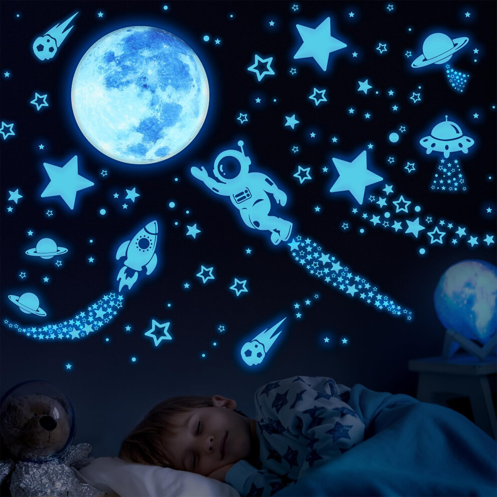 1503Pcs Glow In The Stickers, Realistic Luminous Stars Wall Stickers, Glowing Stars For Ceiling And Walls, Diy Luminous Adhesive Dark Echocube