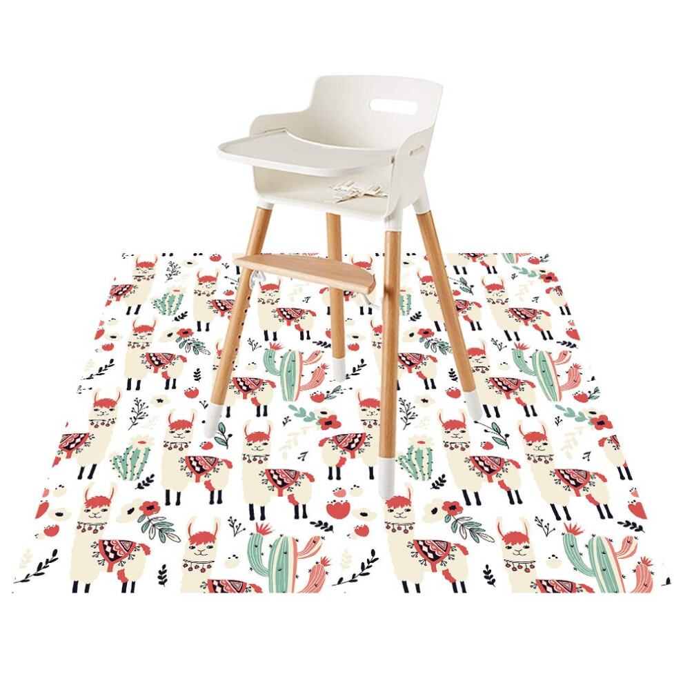 Baby Splat Floor Mat For Under High Chair/Arts/Crafts By 51" Waterproof Anti-Slip Food Splash Spill Mat For Eating Mess, Washable Floor Clcrobd