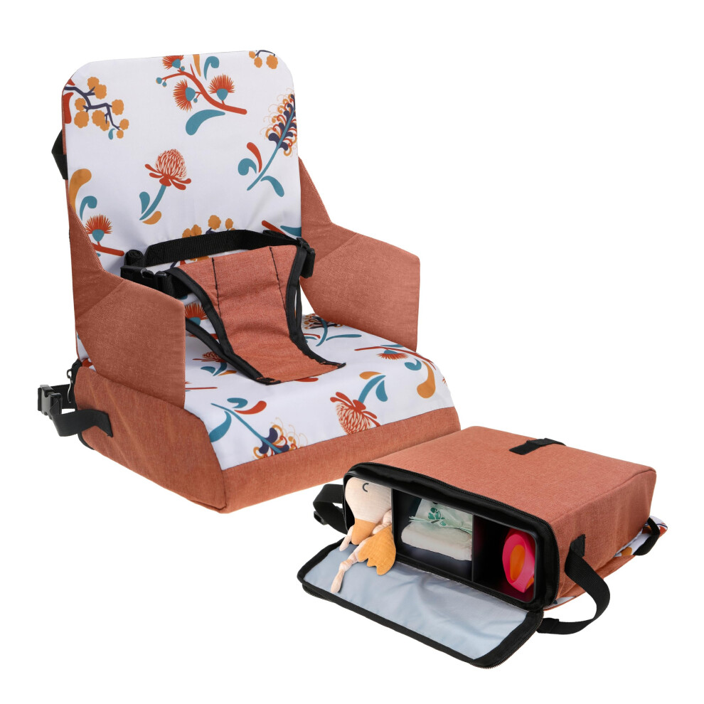 Grab ?N Go Kids Booster Seat ? Portable Travel Toddler High Chair For Dining (6M-3Y) With Storage & Shoulder Strap ? Lightweight And Compact Dreambaby