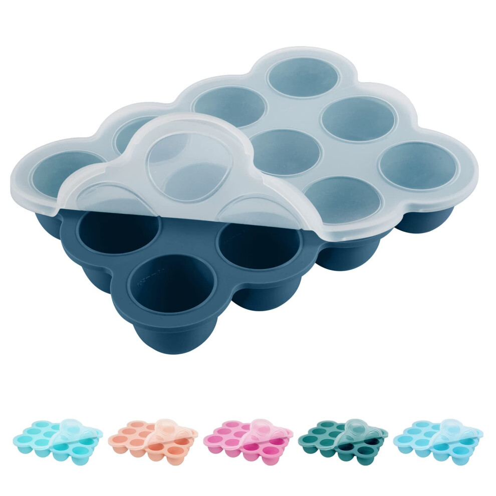 Baby Food Storage Container,Silicone Baby Food Freezer Tray With Lid, Food Grade Silicone,Perfect Food Container For Homemade Baby Food,Fruit Btrfe