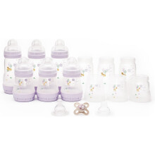 MAM Easy Start Anti-Colic Bottle Starter Set | 17 Pieces | Includes 6X Bottles and MAM Original Start 0-2 Month Soother | Baby Gift Set of Newborn