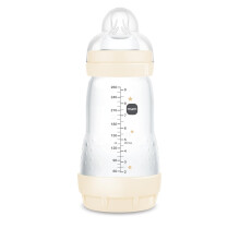 MAM Easy Start Anti-Colic A122, Patented Anti-Colic Bottle with Teat 2 Made of SkinSoftTM Ultra-Soft Silicone for Babies from 2 Months, 260 ml,