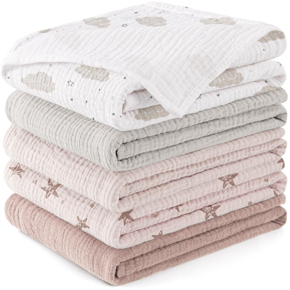 Muslin Cloths For Baby, 100% Cotton Baby Muslin Squares Cloths For Newborn Boy And Girl, Soft, Breathable And Extremely Absorbent Baby Susurration