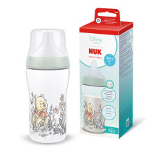 NUK Perfect Match Baby Bottle | 0+ Months | 260ml | Anti Colic Feeding Bottle | PP | Temperature Control Indicator | Winnie The Pooh | 1 Count
