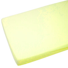 2X Cot 100% Cotton Jersey Fitted Sheet 120 x 60cm Mattress Lemon