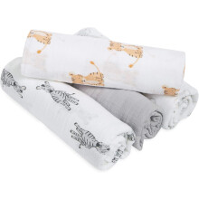 aden + anais essentials 100% Cotton Muslin Swaddle & Receiving Blanket for Baby Girls & Boys, 112x112cm, Newborn Swaddling Set, Infant & Toddler