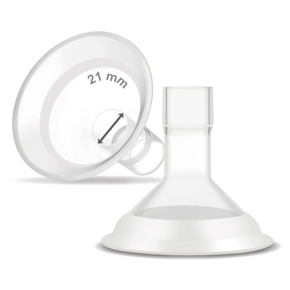 Myfit Comfy Series 21 Mm Two-Piece Design Breastshield Compatible With Medela Breast Pump Parts; Replace Medela Shields; Fit Maxflow Flex Maymom
