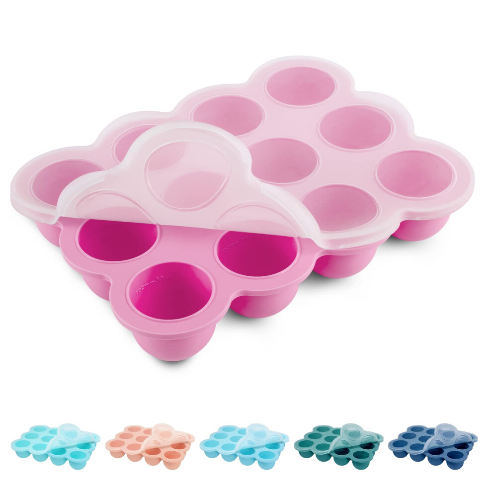 Baby Food Storage Container,Silicone Baby Food Freezer Tray With Lid, Food Grade Silicone,Perfect Food Container For Homemade Baby Food,Fruit Btrfe