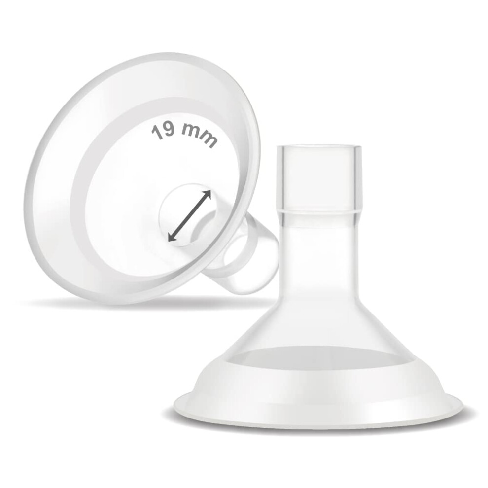 Myfit Comfy Series 19 Mm Two-Piece Design Breastshield Compatible With Medela Breast Pumps; Not Original Medela Pump Parts; Replace Medela Maymom