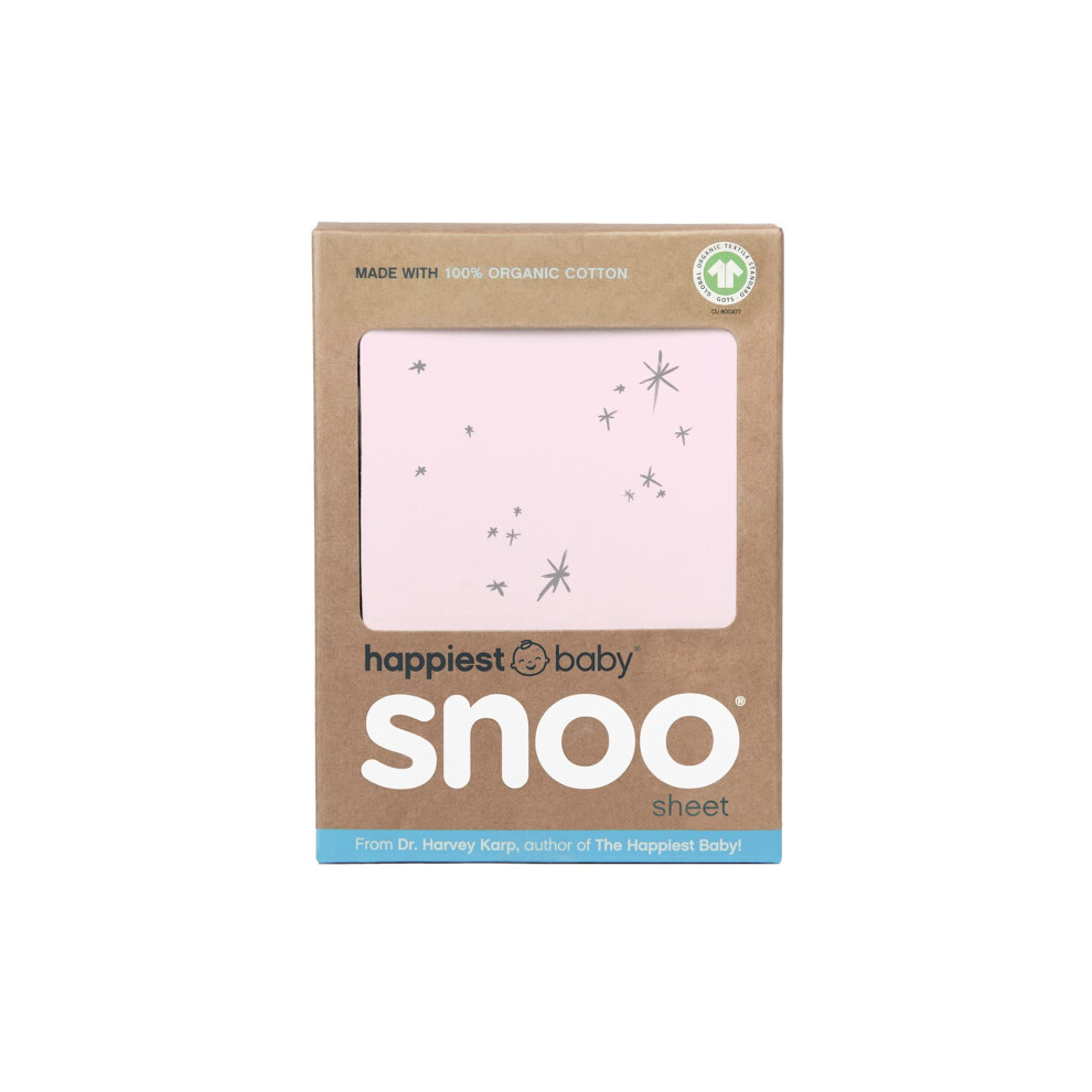Happiest Baby Snoo Cot Fitted Sheet - 100% Organic Cotton Nursery Bedding - Fits Snoo Sleeper Crib Mattress (Rose Galaxy)