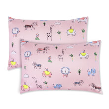 Vicloon Baby Toddler Pillowcase, 2 Pack 100% Cotton Pillow Cover, Cot Bed Pillow Pair Cases 40x60cm, Soft and Breathable Baby Pillowfor Boy & Girl