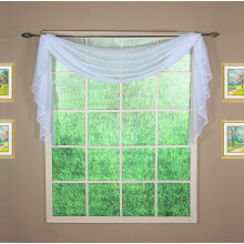 Today's Curtain Emelia Original Voile Scarf 144", White, 45" W x 144" L