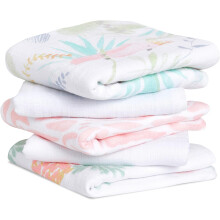 aden + anais essentials 100% Cotton Muslin Musy Squares, Multi-use Baby Cloths for Girls & Boys, 60x60cm, Ideal Newborn & Infant Nursing Set, Perfect