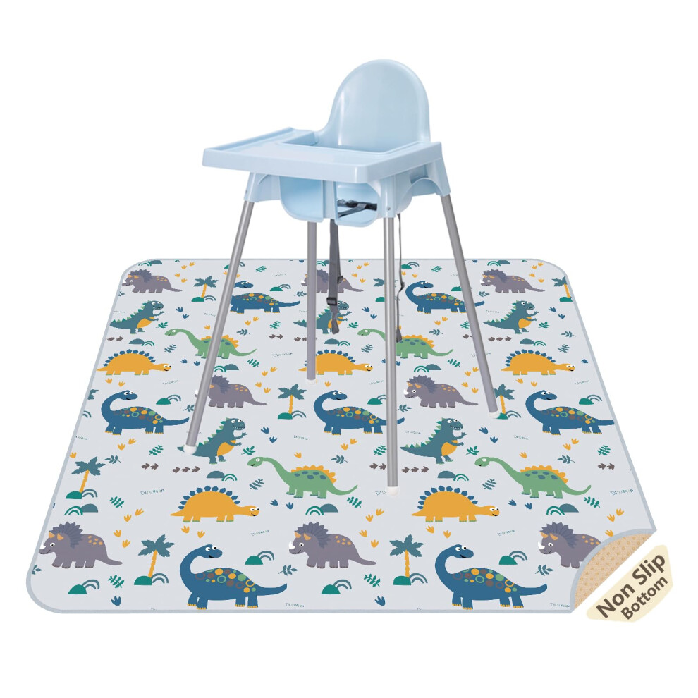 Baby Splat Floor Mat For Under High Chair/Arts/Crafts By 51" Waterproof Anti-Slip Food Splash Spill Mat For Eating Mess, Washable Floor Clcrobd