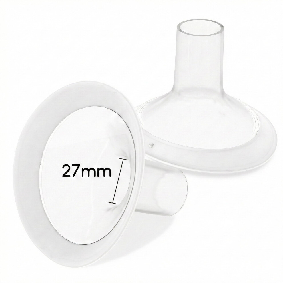 27Mm Flange Inserts For Medela Breast Pump, 2Pcs Medela Nipple Shields Compatible With Pump In Style, Symphony, Hand Pumpt Parts For Breastfeeding Luxemum