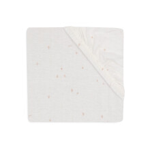 Jollein Jersey Fitted Sheet, Twinkling, Wild Rose, 70/75 x 140/150 cm, 100% Cotton, Oeko-Tex Certified