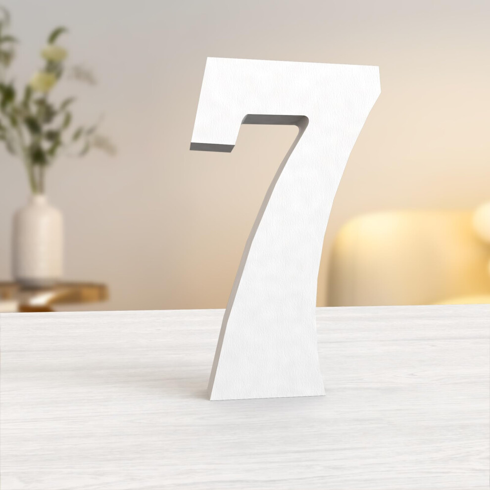 8 Inch Wood Numbers Unfinished Wood Number For Wall Decor Decorative Standing Numbers Large Letters For Wall Decoration For Craft Home White Aruatu